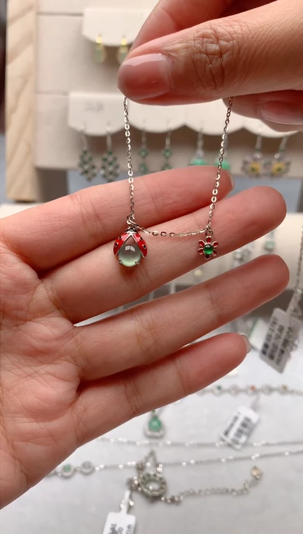 【闪购商品】翡翠颈饰银S925镶嵌热