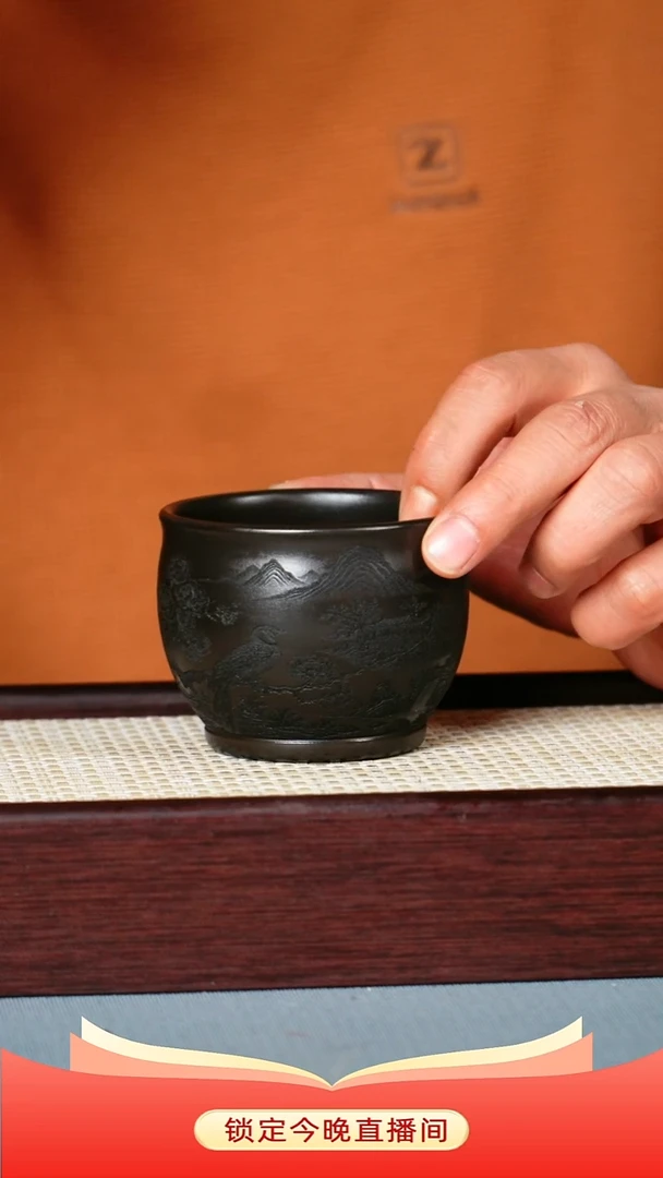 茶杯紫砂 石黄泥料  鹊报佳音