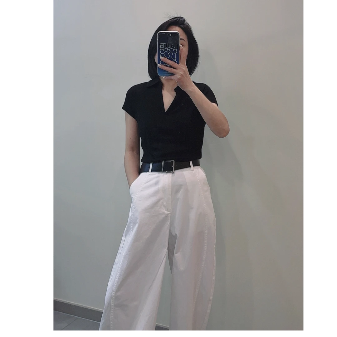 8941小CC时尚穿搭2025新款高级休闲百搭时尚翻领polo短袖