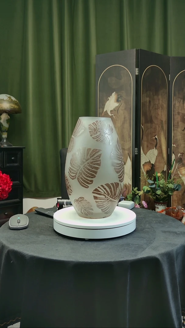 手工艺品琉璃龟背竹