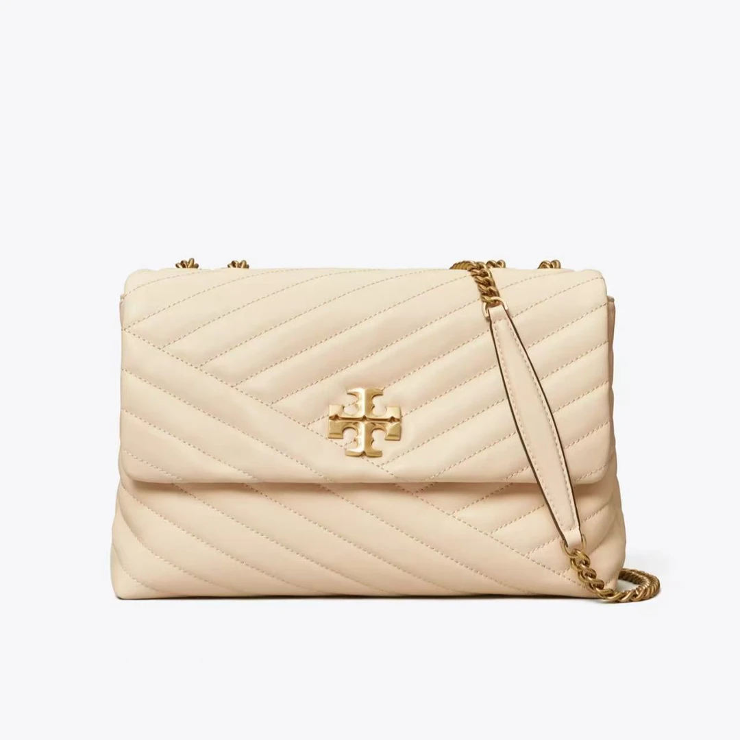 TORY BURCH/汤丽柏琦奶油白kira大号链条包196133144756 27.5*8