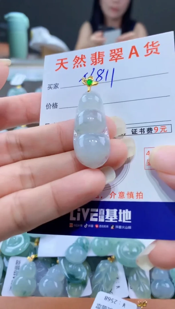 颈饰未镶嵌翡翠天然翡翠A货挂件