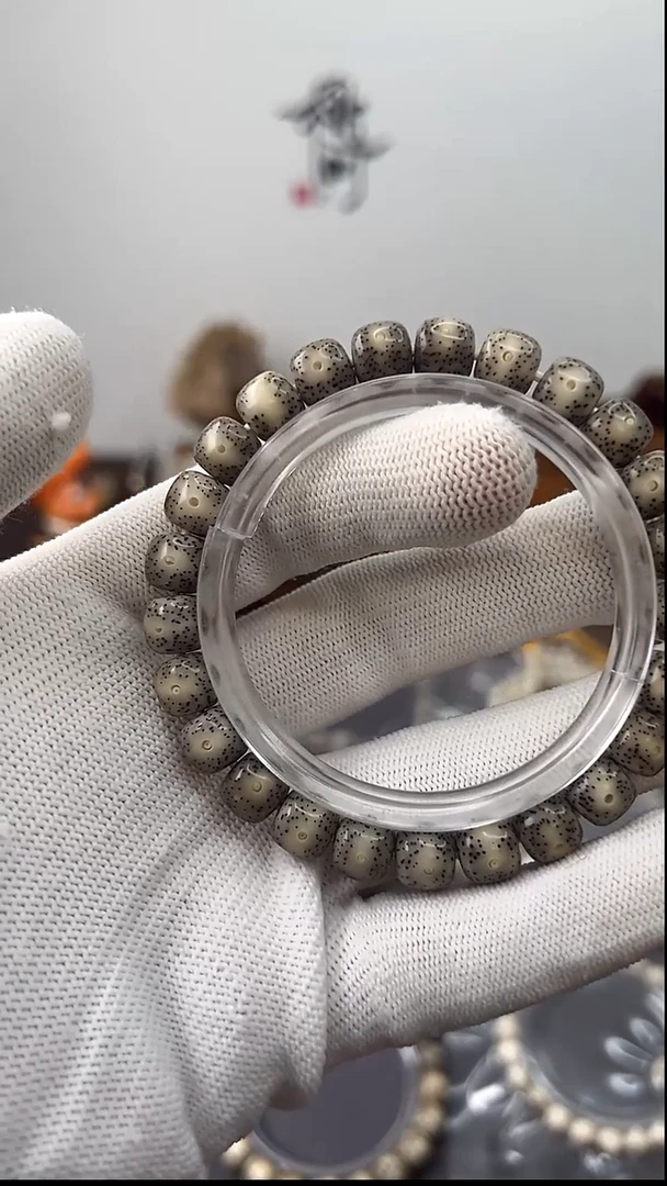 手串星月菩提海南原生态石玉料同枝果单圈老型