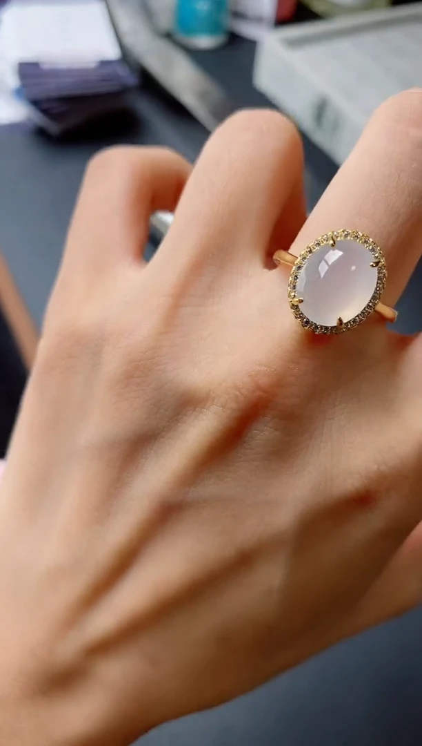 翡翠戒指银S925镶嵌.....