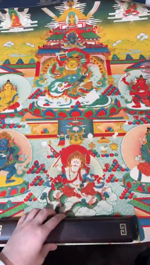 卷轴画龙妹的唐卡tk16