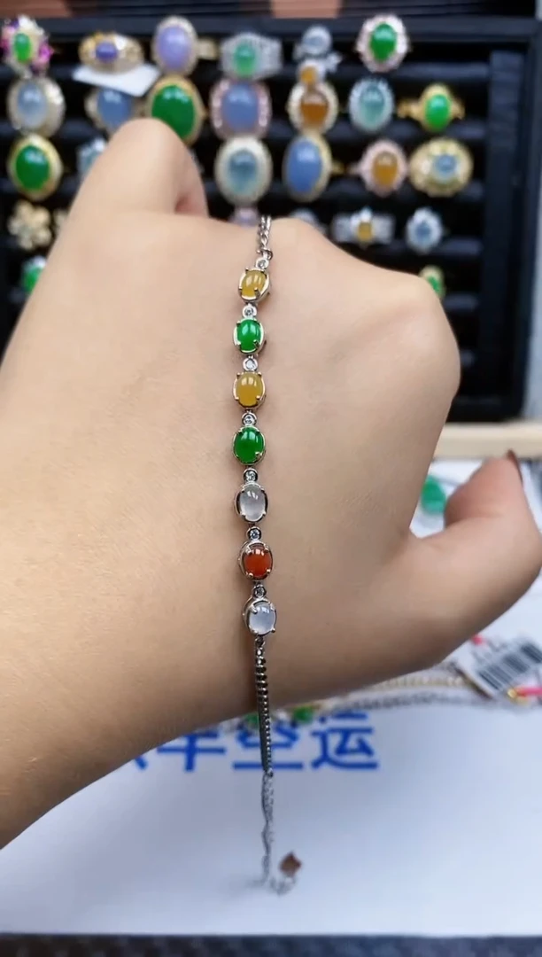 银S925镶嵌戒指翡翠207