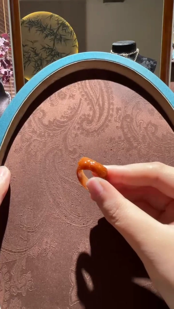 翡翠戒圈未镶嵌红翡绿翠