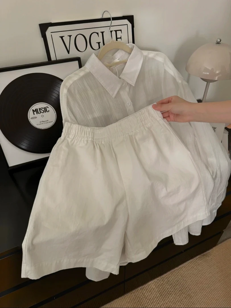 2025夏季【纯棉-做过洗水--夏天面料-实体品质】宽松显瘦a字短裤女