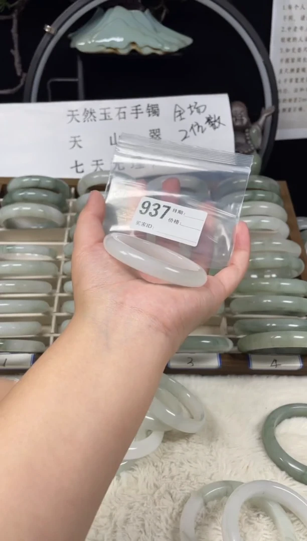 未镶嵌手镯石英质玉（天山翠）937