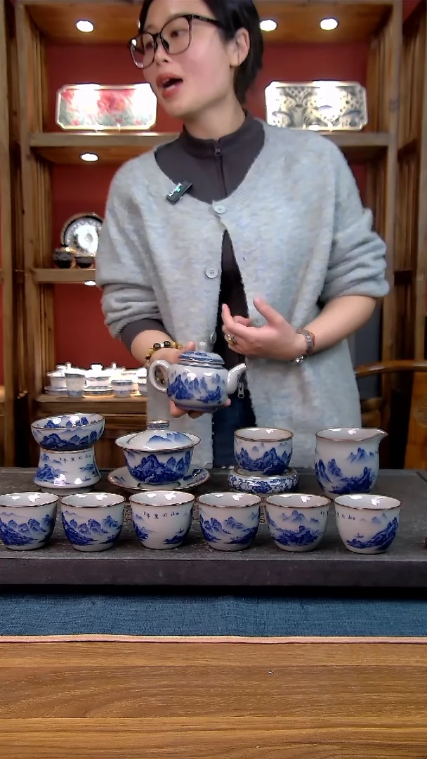 简装家用款12件套 老陶泥开片纹陶瓷茶具