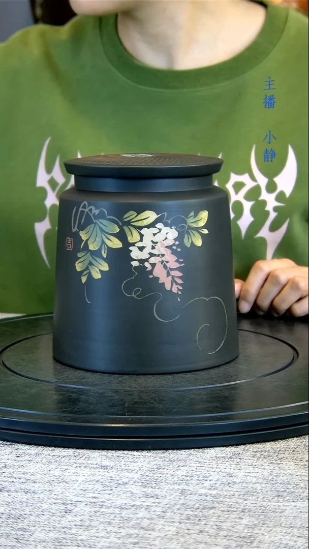 建水全手工紫陶茶罐304