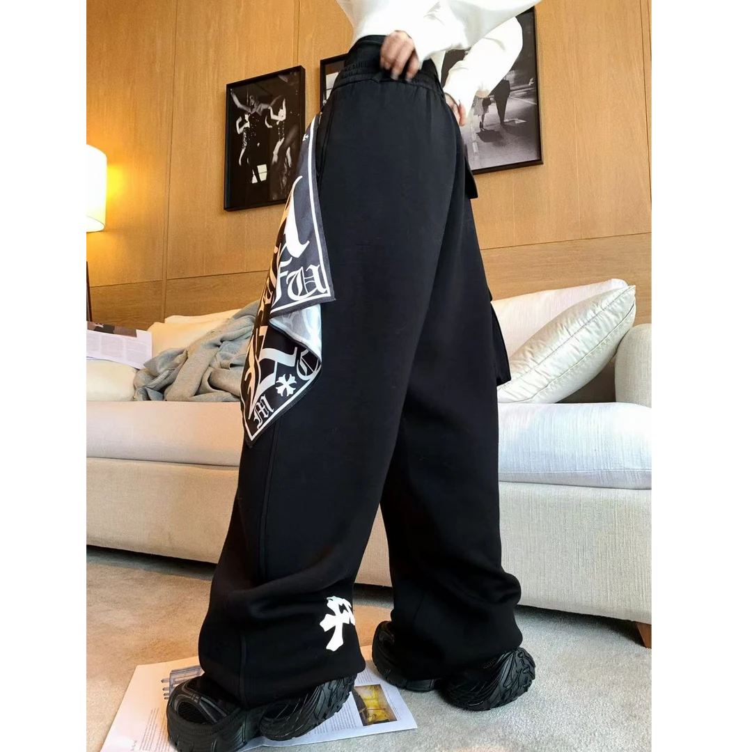 婉君W【克罗工装酷】秋常规休闲风百搭显瘦拖地阔腿裤LWJ25C3K2925