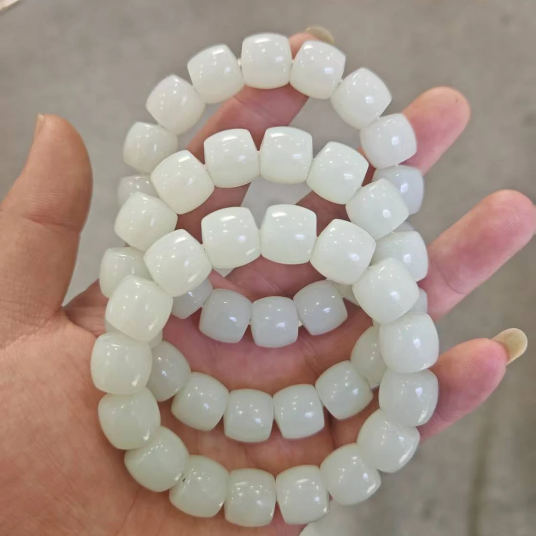 和田玉 白玉老型珠手串（多样性发货拍一发一）