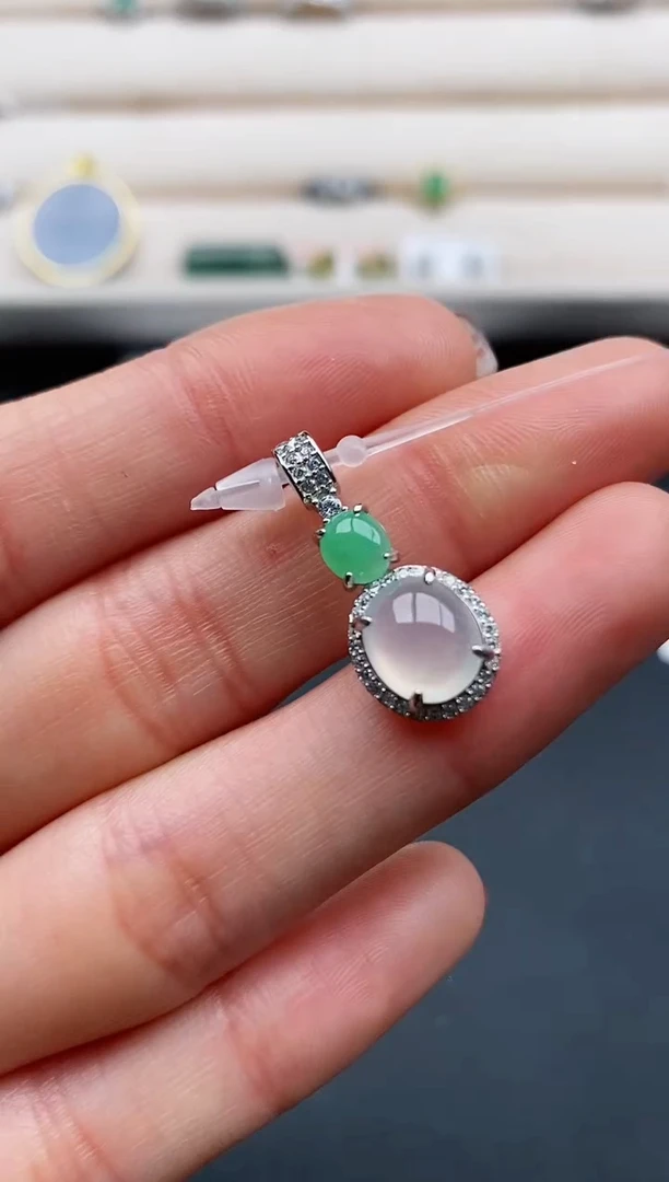 银S925镶嵌戒指翡翠4444444+2