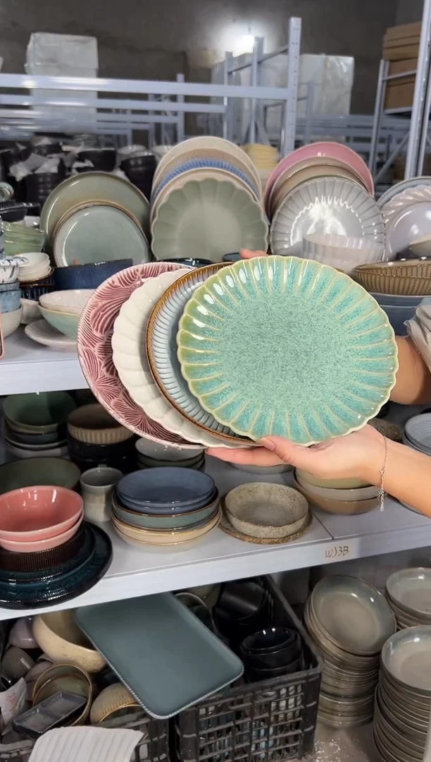 陶瓷外贸尾货瑕疵满20包邮X4 小盘8英寸