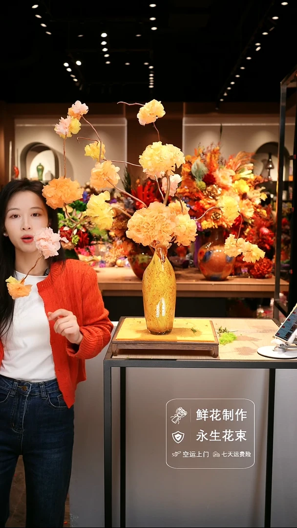 手工艺品琉璃手工花器花束空运包邮送货上门-以图片为准