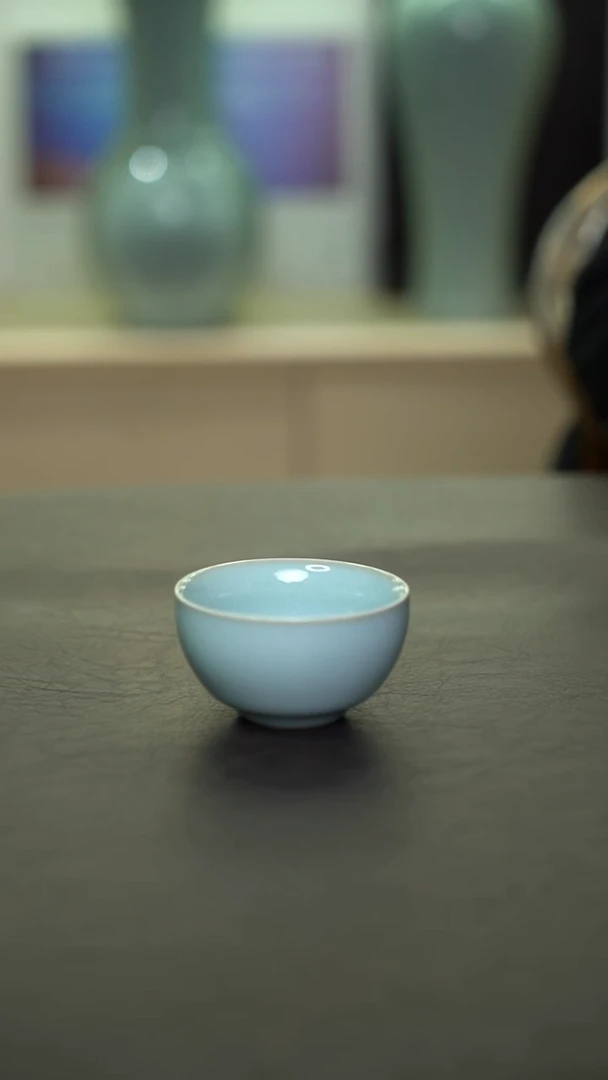 杯子瓷天青禅定杯买一送一i