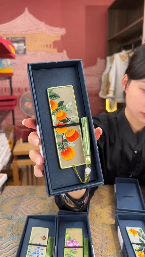 【闪购商品】刺绣苏绣手工刺绣双面绣书签