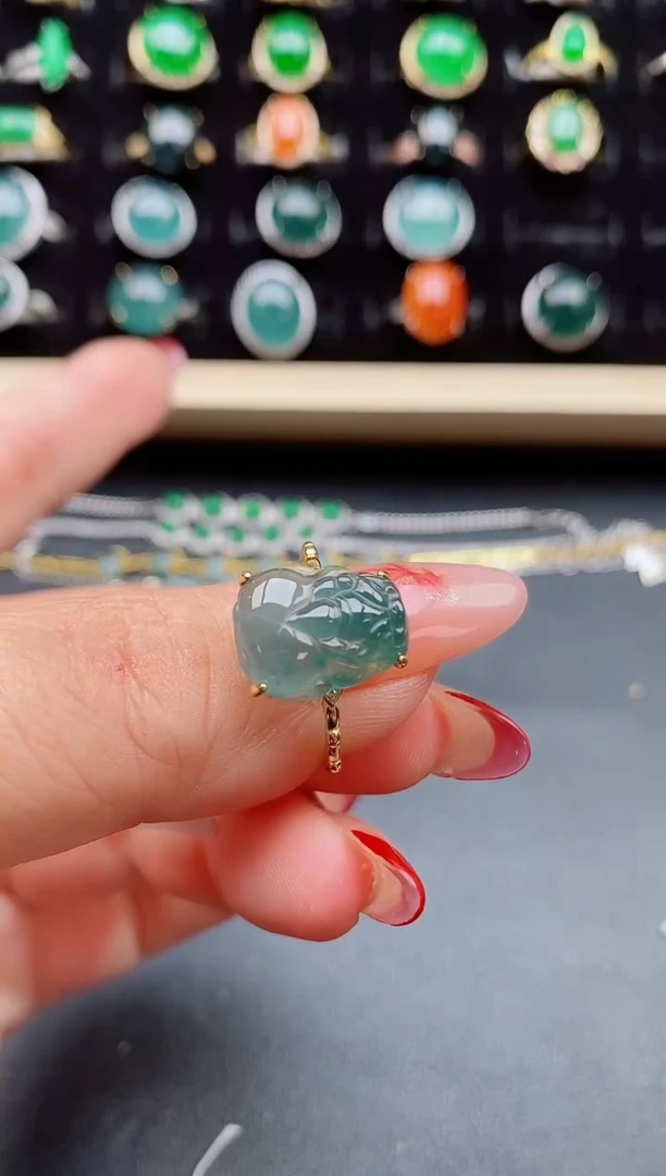 【闪购商品】翡翠戒指银S925镶嵌321321