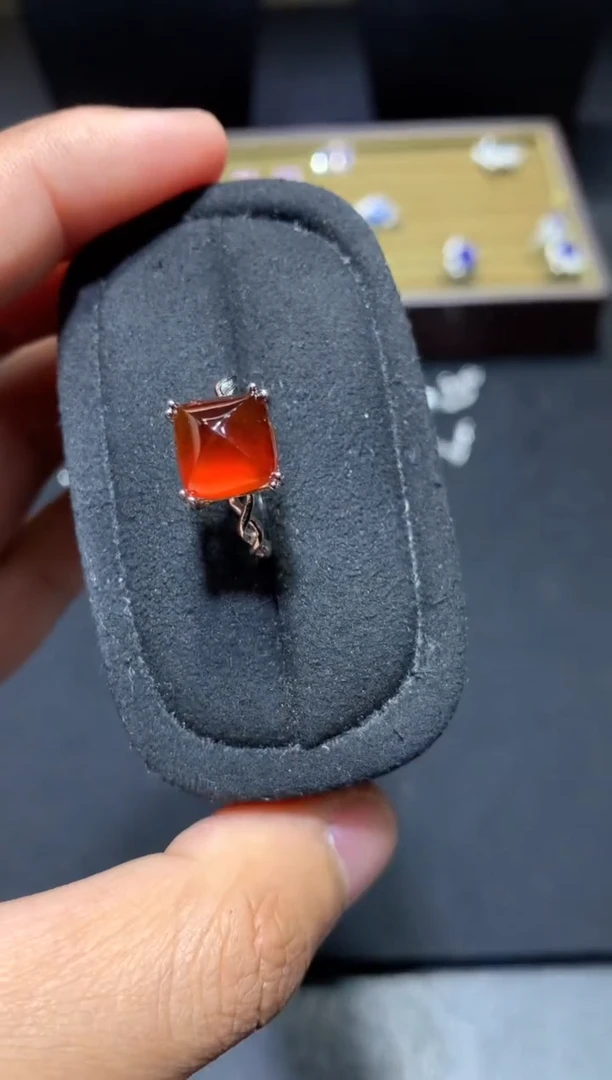 未镶嵌戒指石榴石W55【多样性发其一】