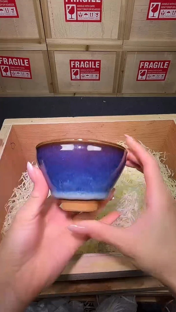 茶盏茶盏主人杯束口回蓝