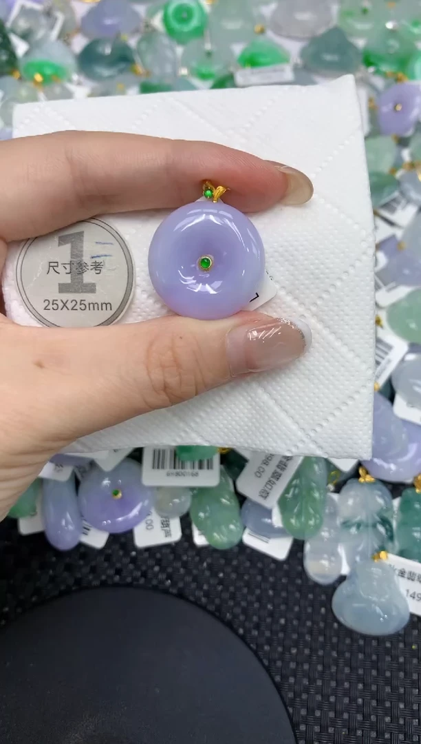 颈饰18K金镶嵌翡翠11111111