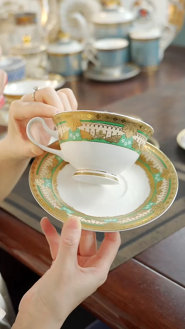 瓷片咖啡杯碟1套