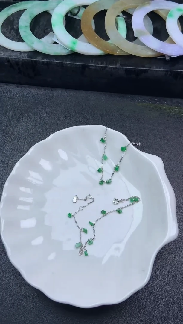 【闪购商品】翡翠手链银S925镶嵌90061「多样性发货一个」