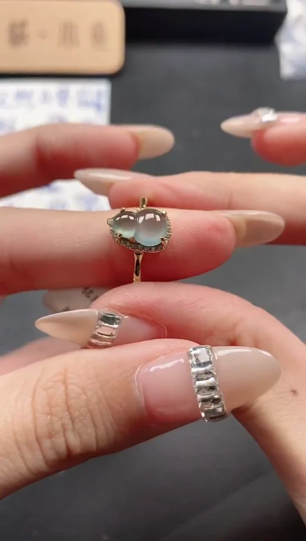 银S925镶嵌戒指翡翠51151