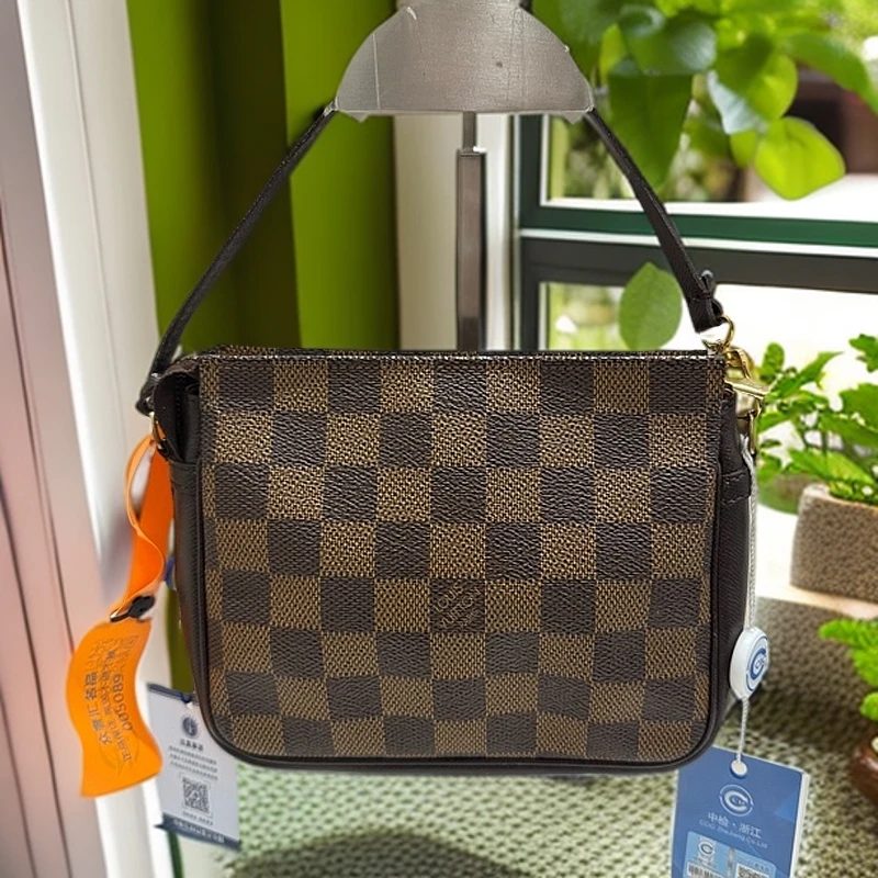 95新 LouisVuitton/路易威登 lv 棋盘格方胖子 手提斜挎包 005089