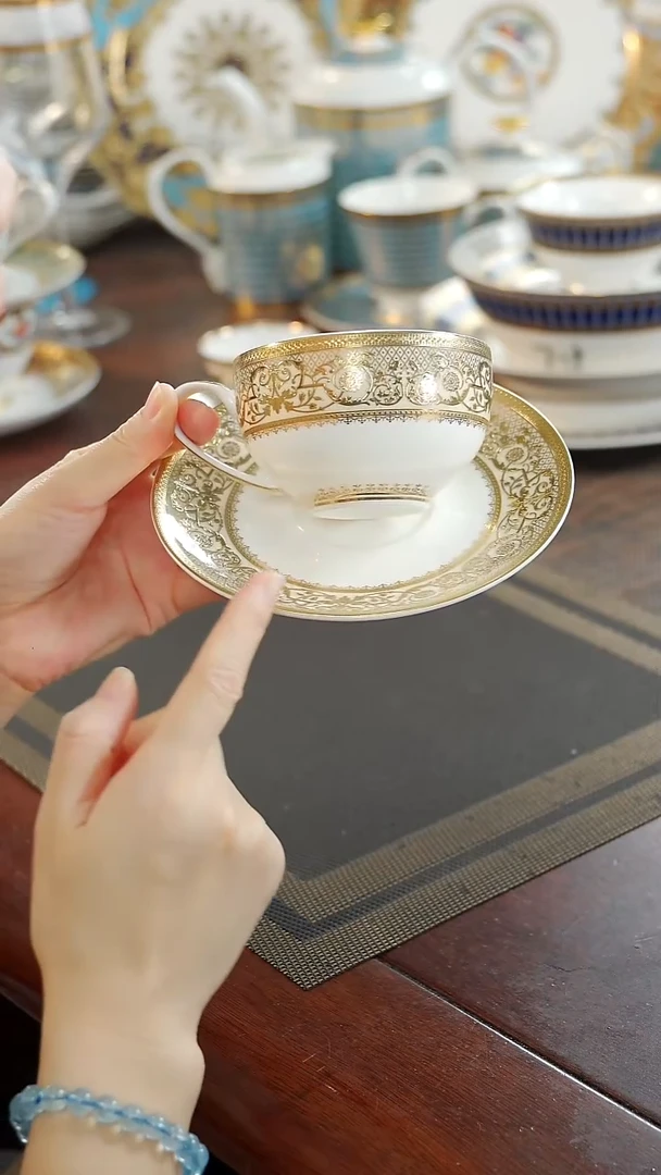 瓷片咖啡杯碟1套