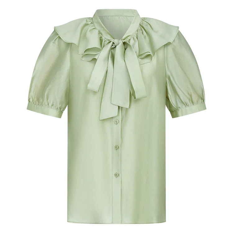 【羊羊专属】曼德诗纯色衬衫新款莱赛尔天丝衬衣M311111974