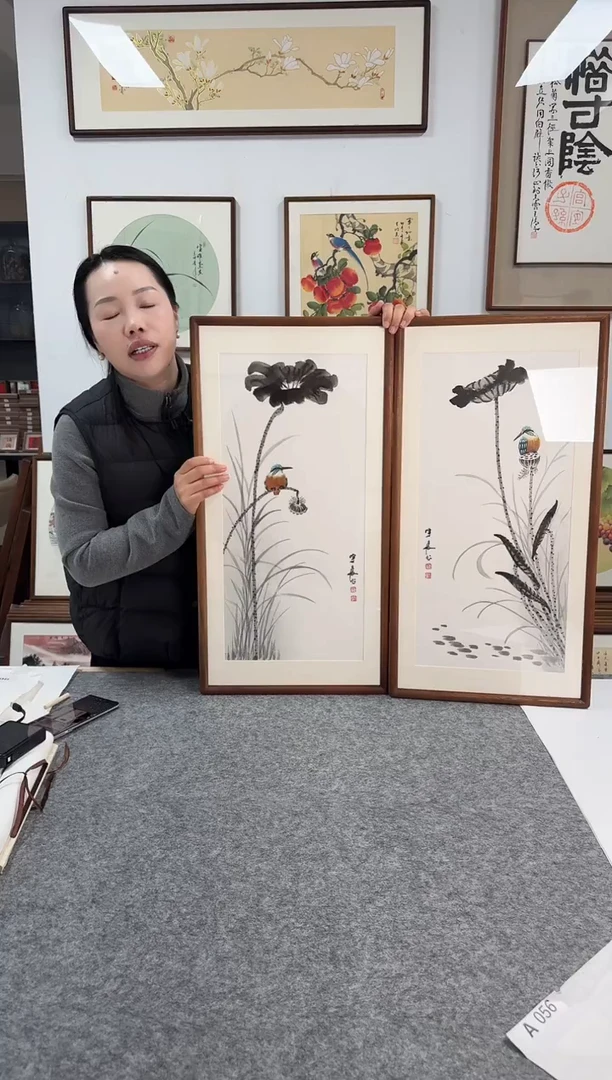 书法YC07/08-36*69绘画手绘同款一对