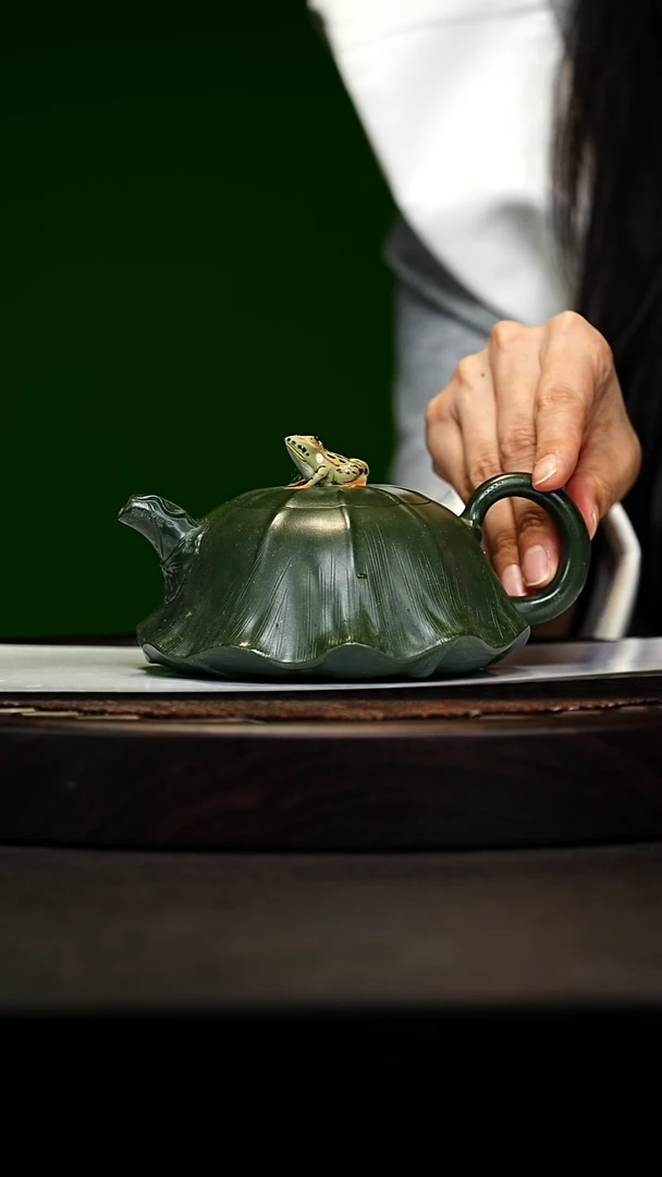 宜兴原矿高端紫砂 陶研所老绿泥360cc