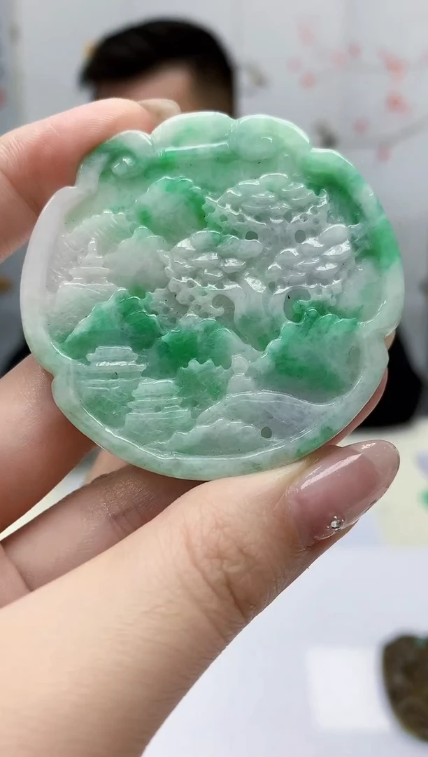 【闪购商品】定制翡翠未镶嵌5152jw-毛货挂件13