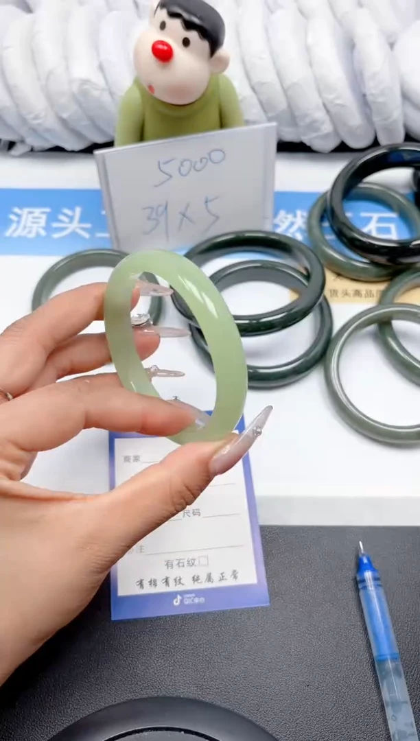 石英质玉手镯未镶嵌152-苹果绿59