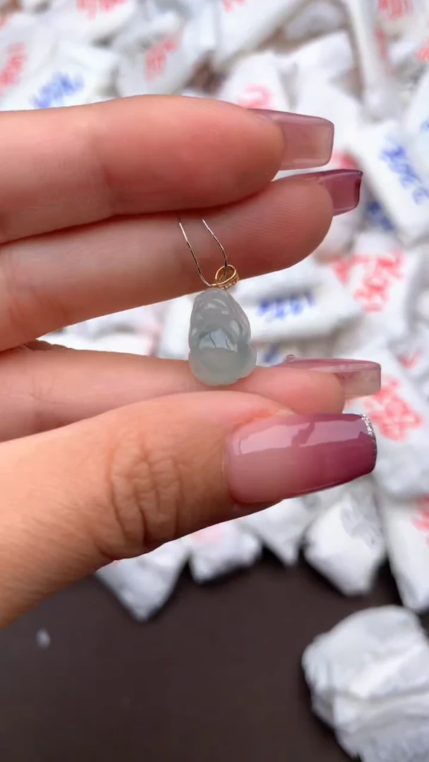 【闪购商品】翡翠挂件18K金镶嵌—  