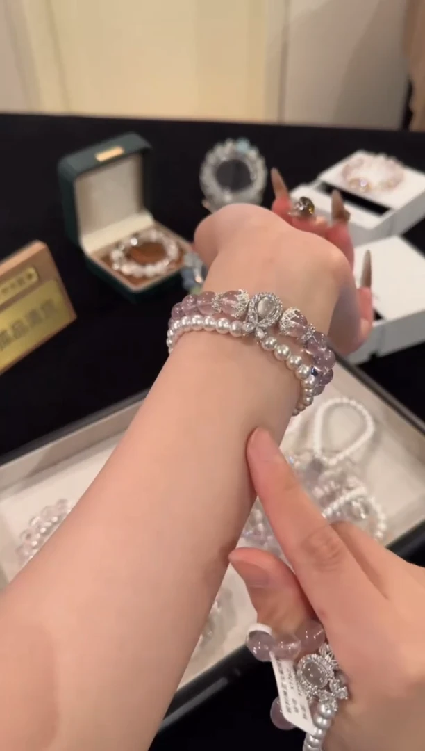 水晶手链合金紫水晶x1762