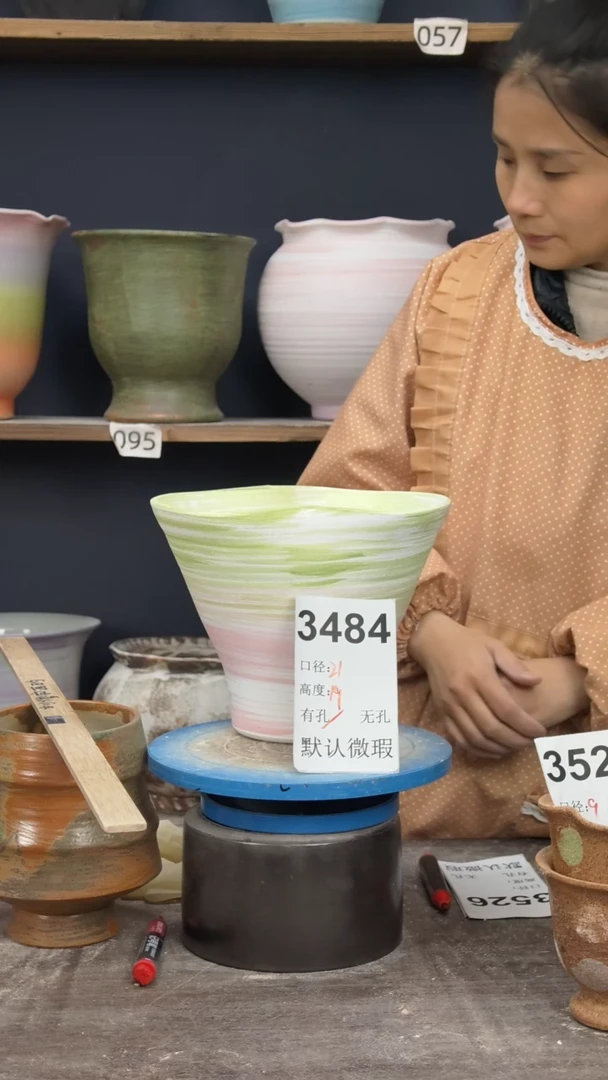 景德镇花盆默认微瑕3484