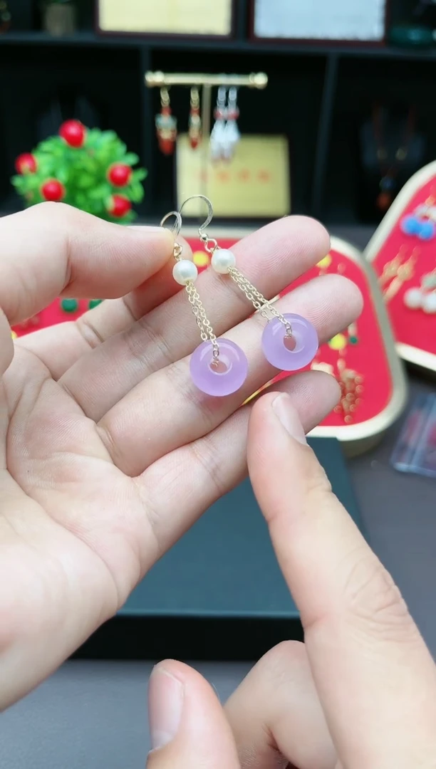 【闪购商品】玛瑙/玉髓耳钉银S925镶嵌715000