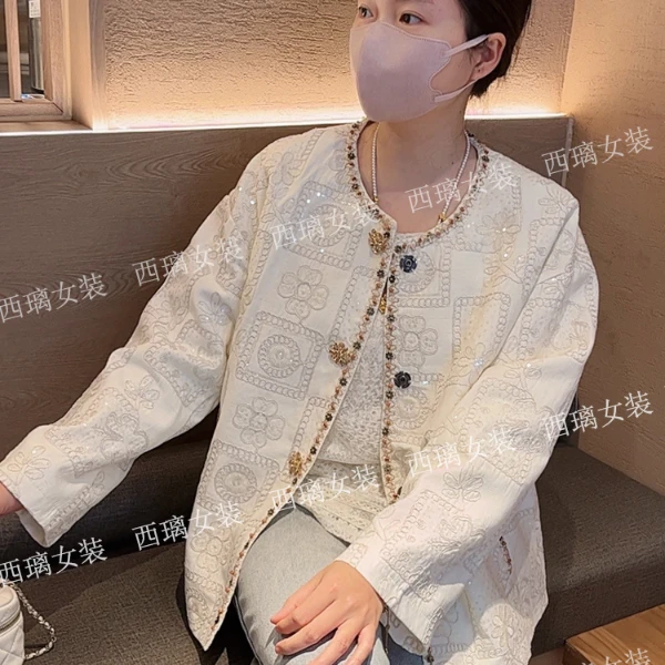 【花满楼】新中式国风亚麻混纺廓形遮肉显瘦时尚休闲外套女宽松国潮