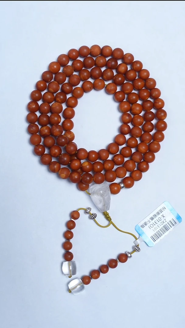 蜜蜡颈饰未镶嵌橘皮老蜡毛衣链6mm