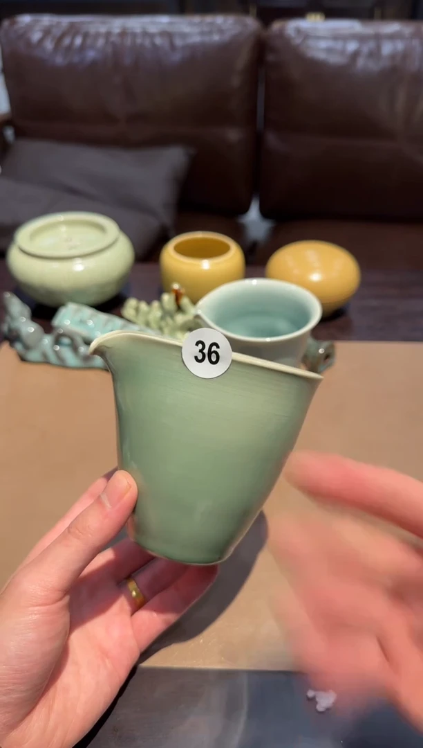 悟*?36窑承青瓷公道杯