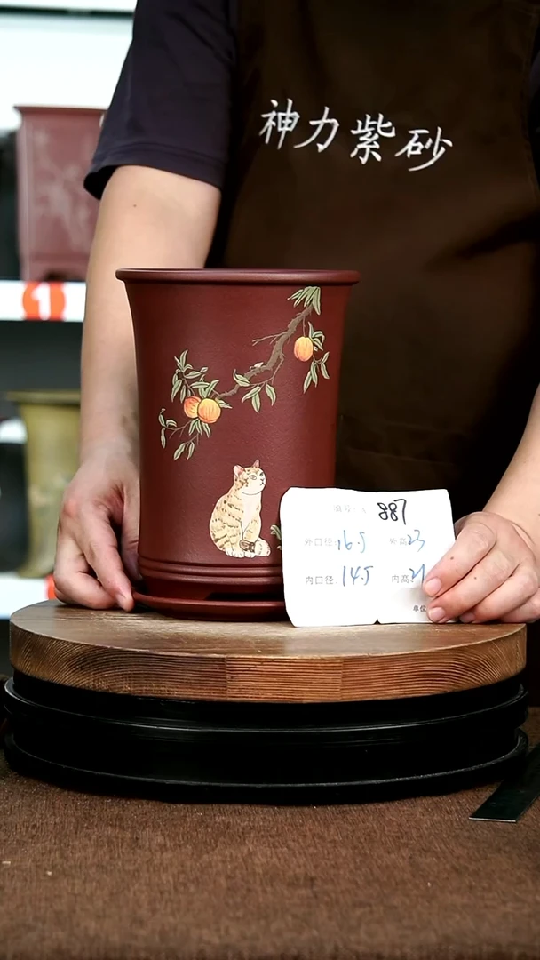 紫砂花盆花卉园艺887+Z