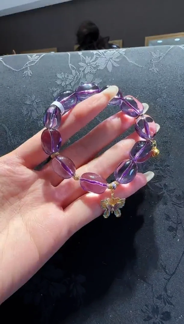 【闪购商品】紫晶手串未镶嵌紫水晶手串设计款