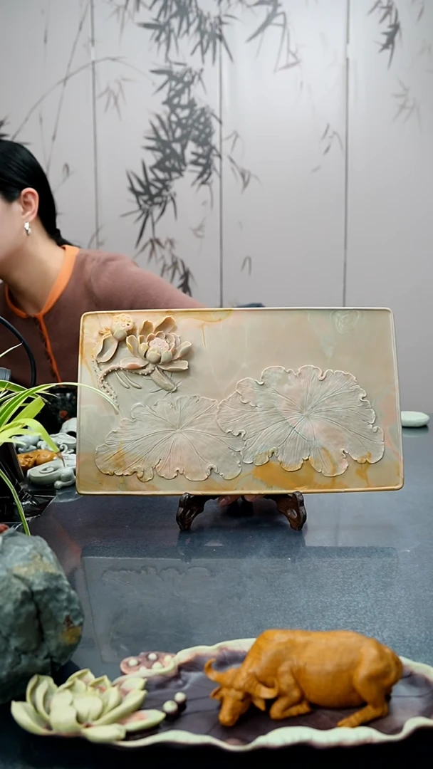 【闪购商品】苴却砚立体荷花干泡