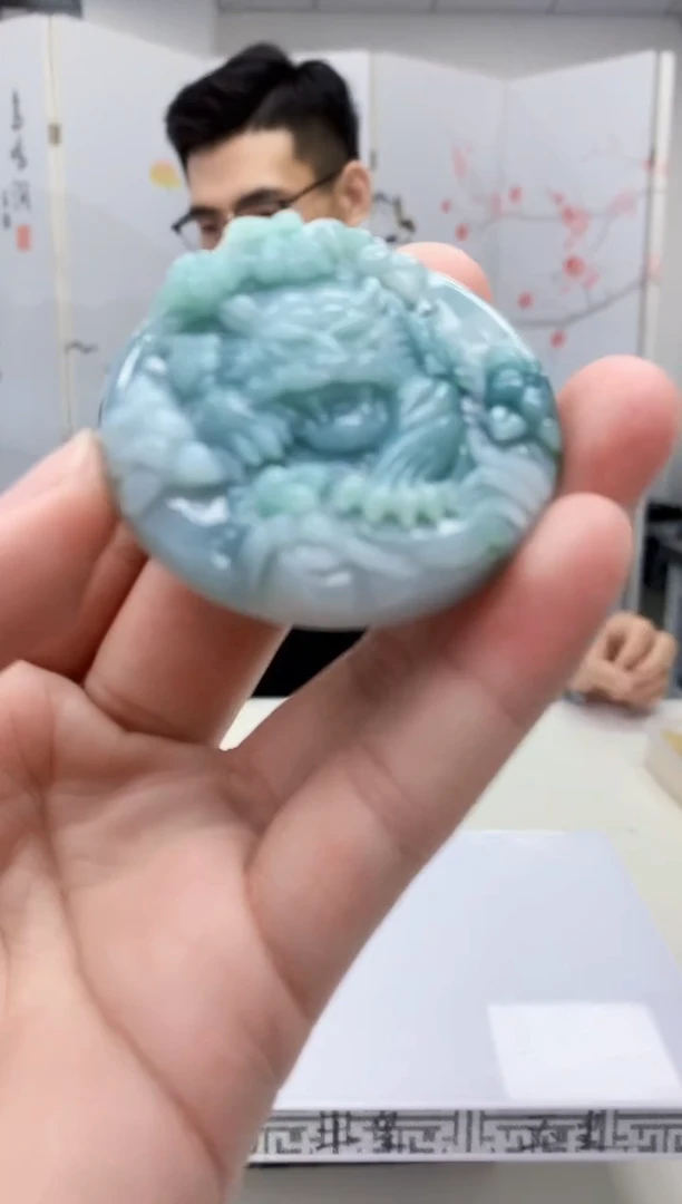 【闪购商品】定制翡翠未镶嵌5157bb-毛货挂件58