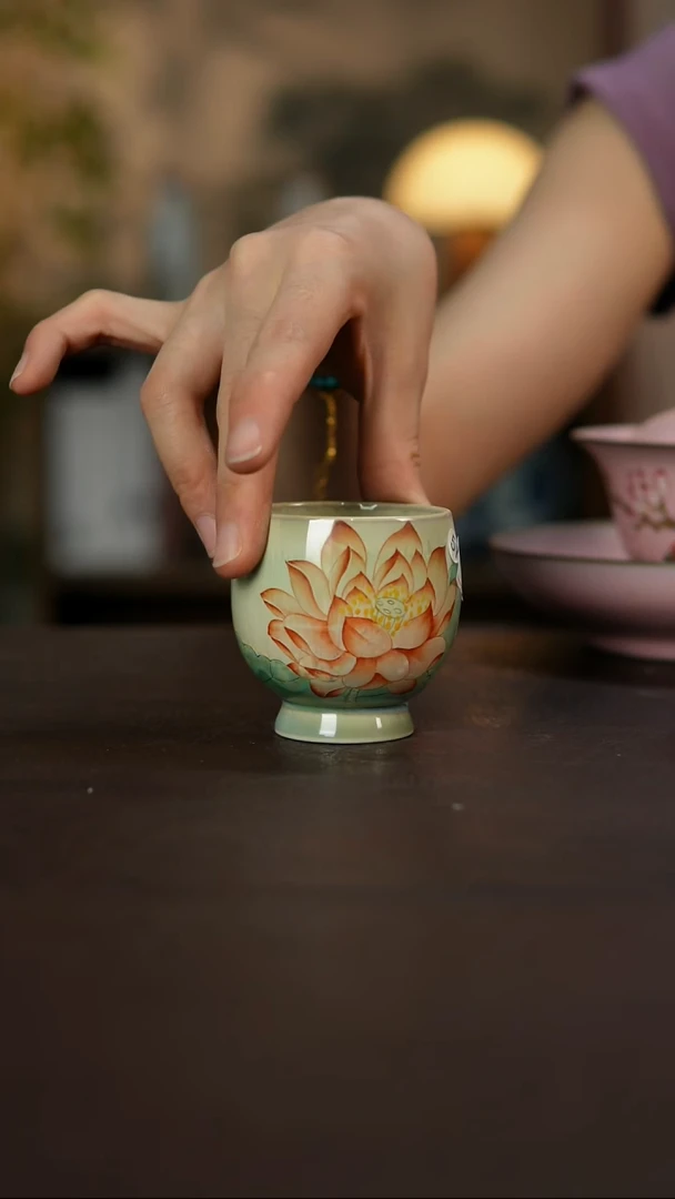 杯景德镇陶瓷杯碗柴烧多人