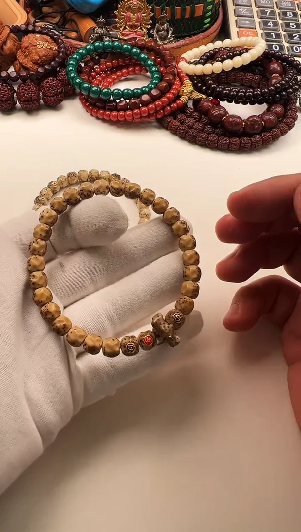 手串菩提足金镶嵌星月菩提