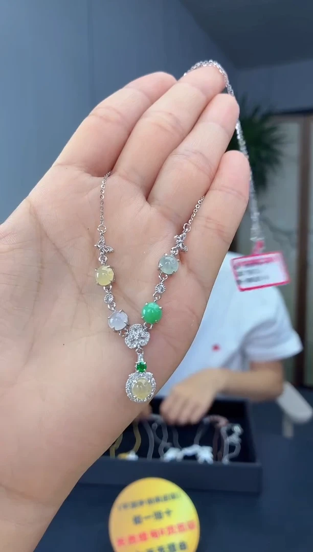 项链银S925镶嵌翡翠111111111111